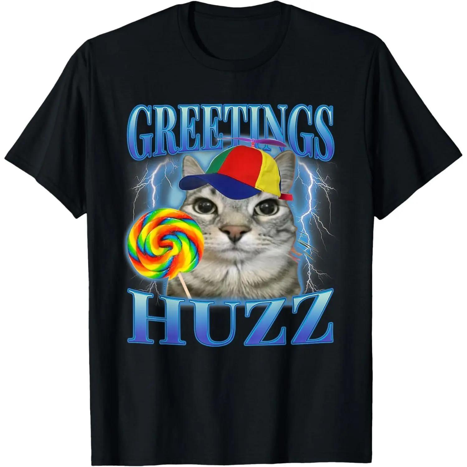 Lollipop Cat Expression Greeting Funny Silly Cat Humor T-shirt, suitable for men, women, and children