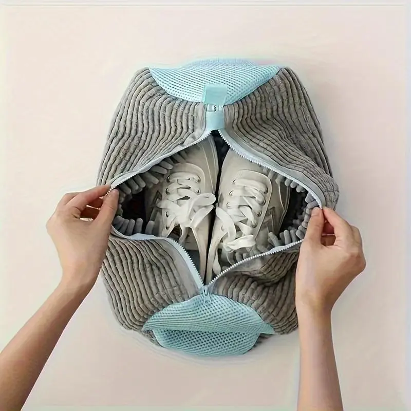 Shoe Washing Bag, Protective Laundry Bag, Laundry Bag with Mesh Pocket and Zipper Closure - Suitable for Machine Washing, Shoe Cleaning Bag, Sneakers and Jewelry Accessories