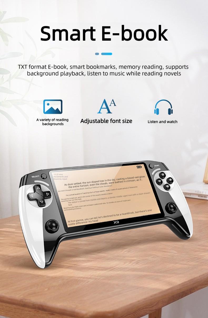 X9 Handheld Game Console 128GB – 5.5" HD Screen Portable Retro Gaming System with Built-in Games, 8+ Emulators Support, Game Boy/PSP/FC Classic Games, Perfect Gamer Stuff for Kids & Family Fun