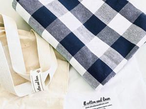 Navy Blue Cotton Tablecloth, 100% Cotton, Checkered Tablecloths, Farmhouse, Gingham Rectangle Tablecloth Heavy Duty Linen Checked Table Cover, Cloth Picnic Kitchen Dining 63x126 Navy and Cream