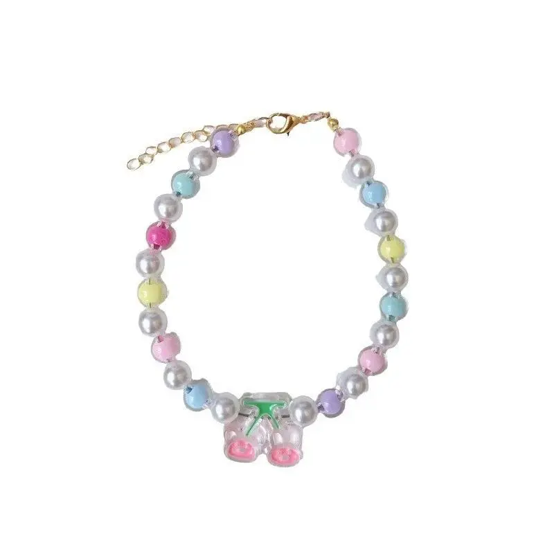 Premium Pet Pearl Necklace - High-Grade Plastic Alloy Pearl Decor, Colorful Look, Multi-Size Neck Accessory for Cats and Puppies