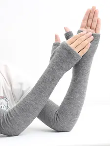 Warm Arm Sleeves for Women, Fall Winter Extended Hand Sleeves, Thick Fake Sleeve Elbow Protector, Anti-Cold Protection, 1 Pair Set
