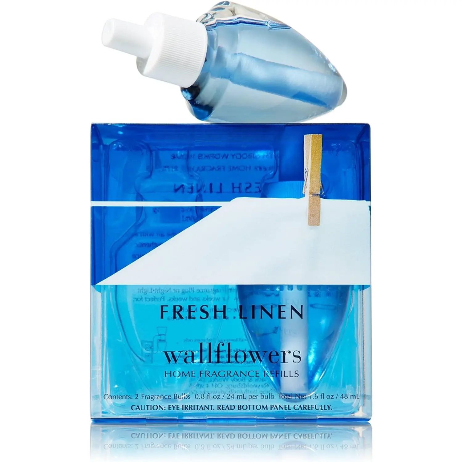 Fresh Linen Wallflower Refills, Home Use Fragrance Refills, 2-Pack (1.6 fl oz Total)
