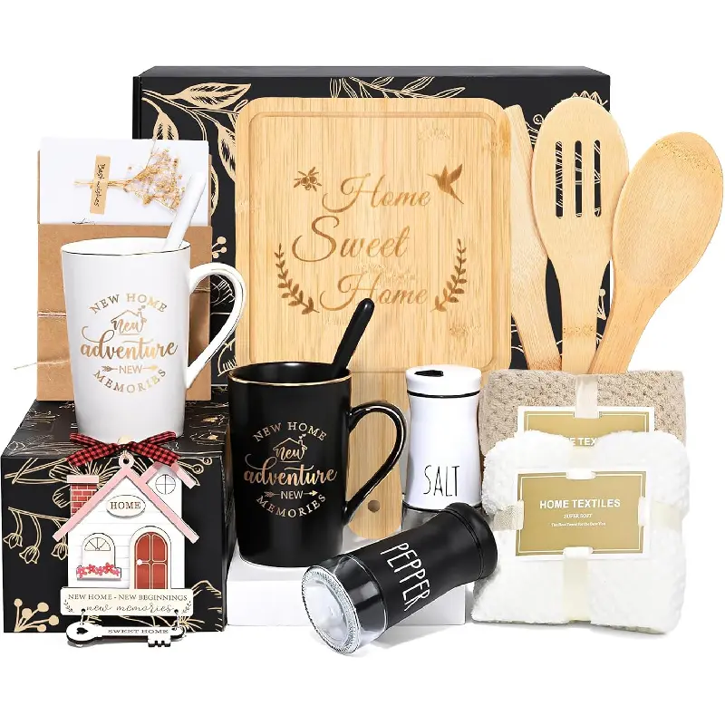 House Warming Gifts, House Warming Gift New Home, Closing Gifts for Homebuyers, New Home Gift Basket for Women Men Couples Newlywed Friends, 12 Pcs