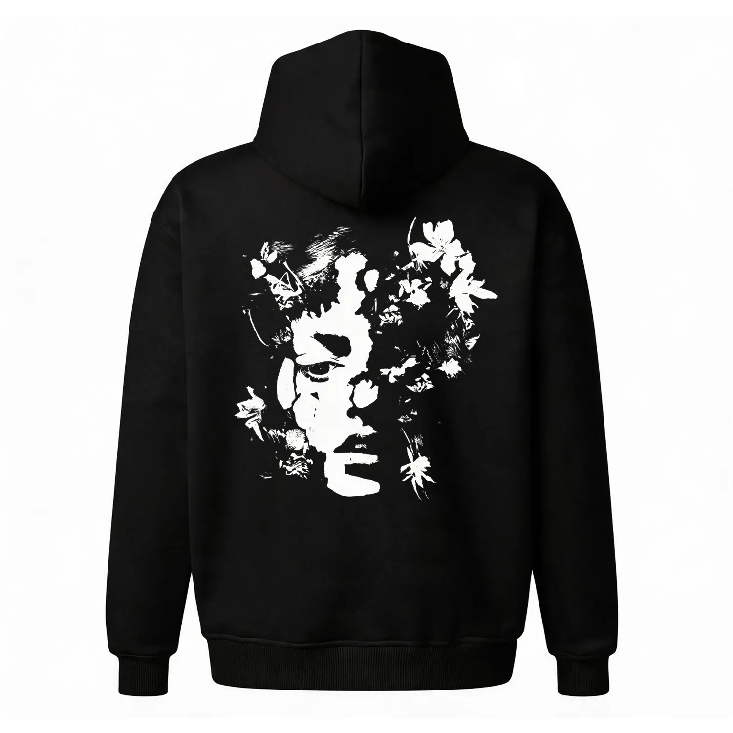 Abstract Ink Splatter Hoodie |   Avant-Garde Back Print Sweatshirt |   Dark Grunge Art Pullover |   Oversized Unisex Fleece Top |   Edgy Modern Art Hoodie for Men & Women