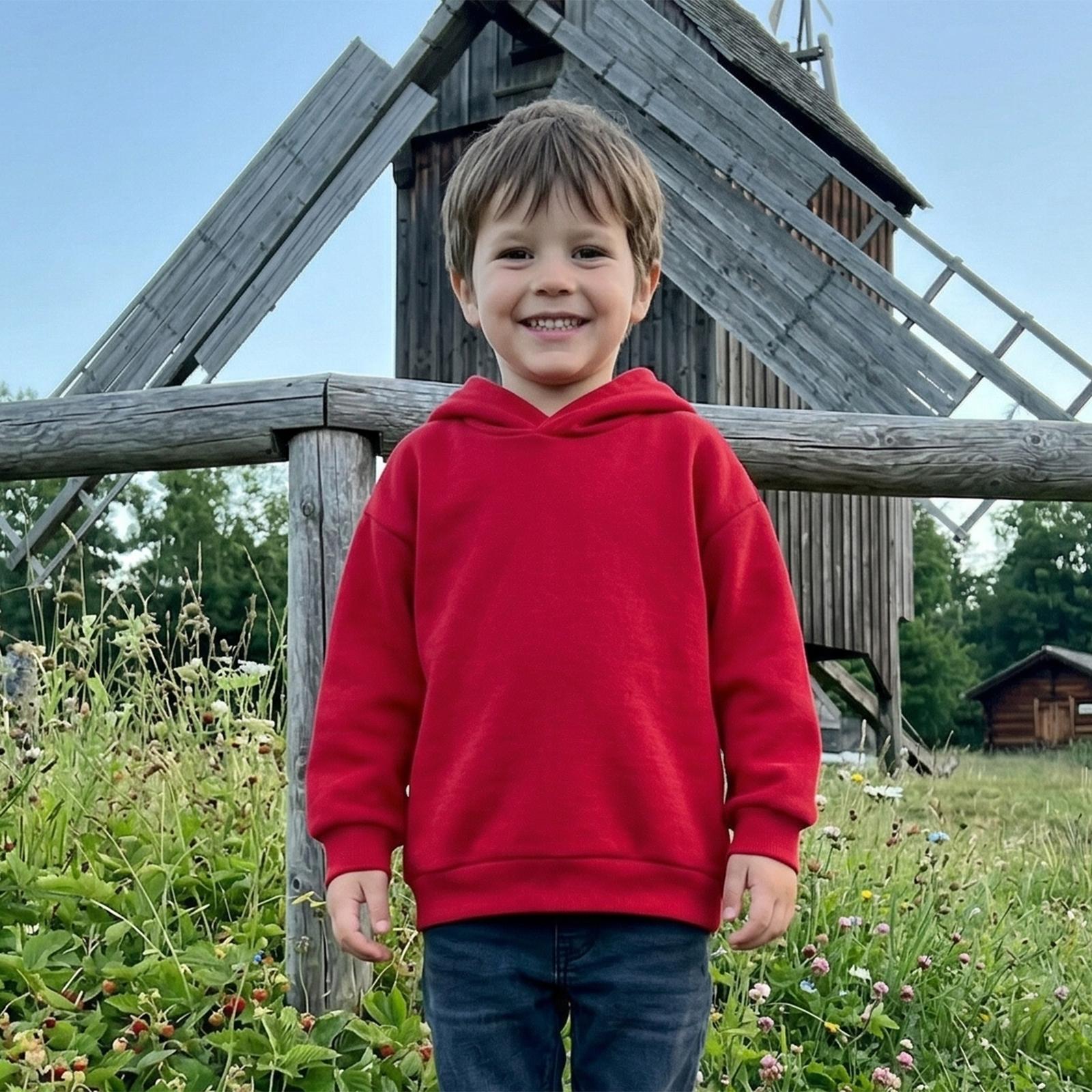 Toddler Boys Girls Hooded Sweatshirt Solid Pullovers Long Sleeve Hoodie Kids Cotton Crewneck Fall Tops 3-7Y Toddler Boys Girls Hooded Sweatshirt Solid Pullovers Long Sleeve Hoodie Kids Cotton Crewneck Fall Tops 3-7Y