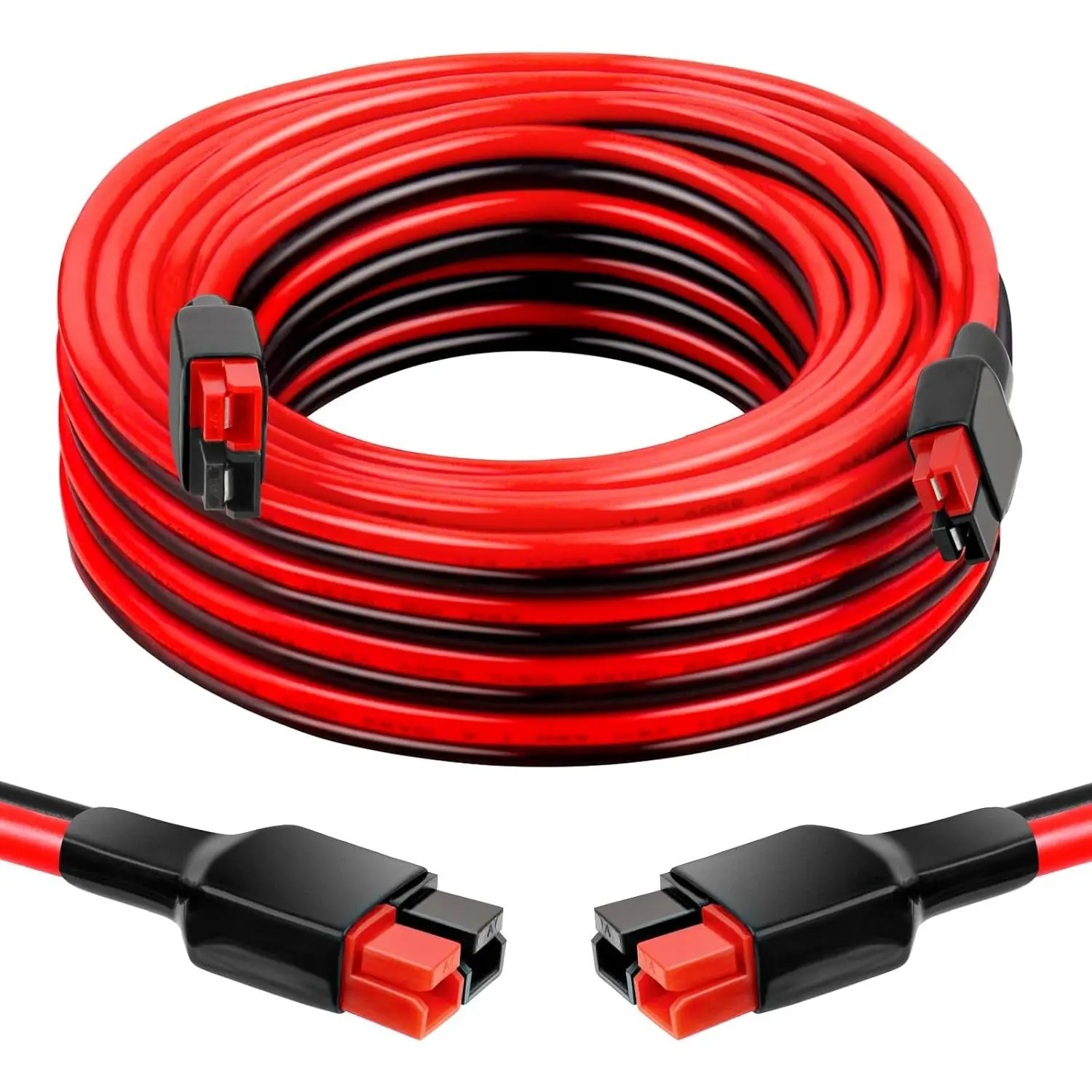 10AWG Anderson-Style Extension  30FT, Anderson-Style 30A Connectors, Tinned Copper with PVC Jacket, Power Connect/Disconnect for Solar Panels, RVs, and  Systems