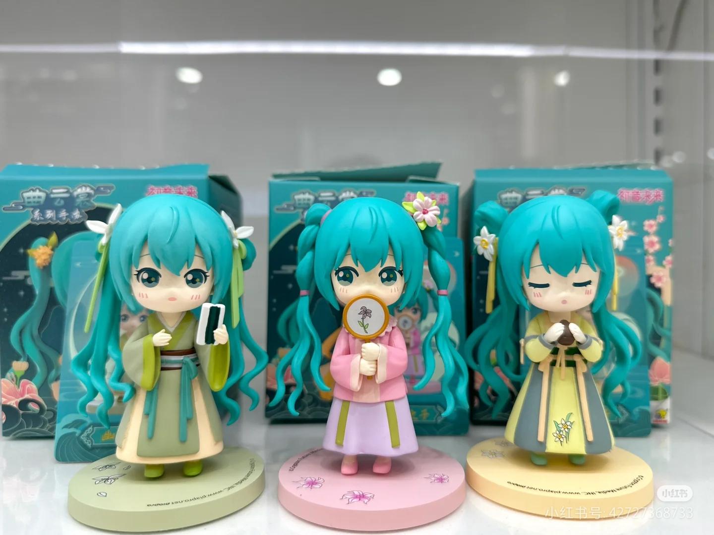Hot Hatsune Miku Animation Game Blind Box Toys Hanfu Chinese Traditional Cloth Q-Version Anime Figures Action Model Collection popular