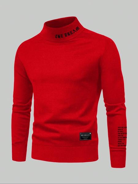 Men's fleece pullover high neck long sleeved sweatshirt,  round neck sweatshirt, basic casual long sleeved pullover sweatshirt, comfortable and warm round neck sweatshirt for autumn and winter, can be worn on the outside or on the inside