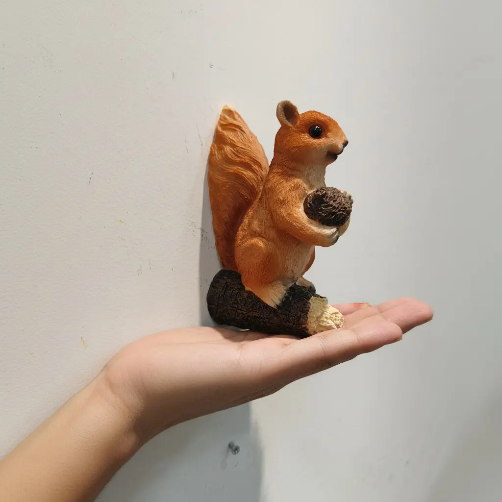 Resin Squirrel Statue Decorative Ornament, Outdoor Garden Sculpture, Indoor Furniture Decoration, Holiday Gift, Tree Hanging Decor