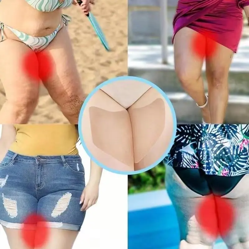 10-Pack Invisible Anti-Friction Thigh Straps, Transparent Protective Pads for Women, Comfortable Inner Thigh & Calf Protection