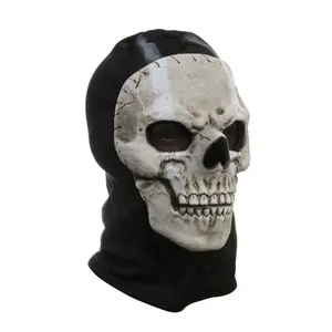 Halloween Skull Mask, Horror Ghost House Npc Prop, Adult Kids Funny Cosplay Halloween Party, Full Face Makeup Costume Accessory