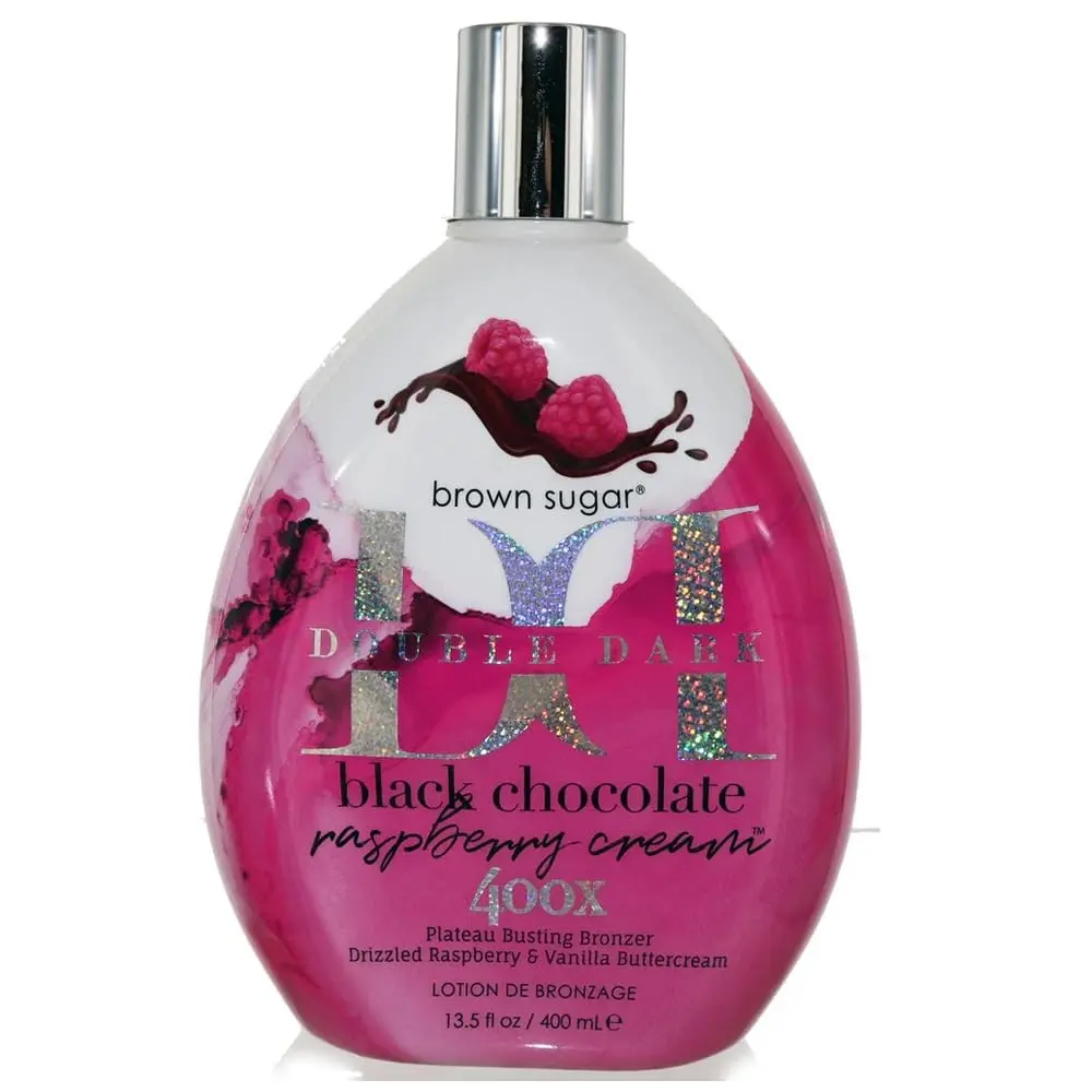 Luxury Coconut-Scented Bronzing Tanning Lotion - Brown Sugar Black Chocolate Raspberry Cream, 400X Plateau-Busting Formula, Max Silicones, Skin Hydrators, Advanced Color Enhancers, 13.5 oz Moisturizing Formula (Sofa Relaxation Companion), Vanilla, Flawles