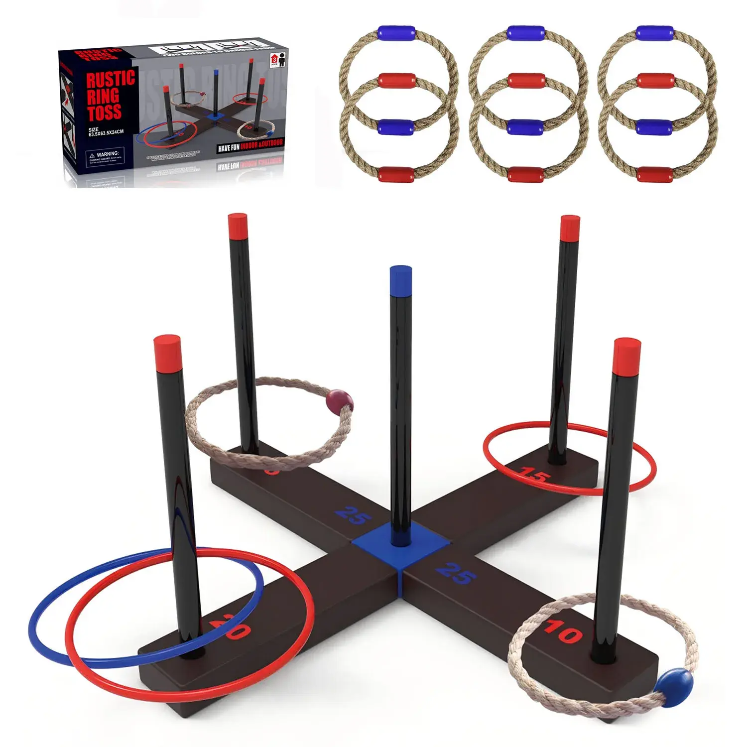 Outdoor Ring Toss Game Set | Carnival Fun for All Ages | Durable & Portable Yard Game | Perfect for Parks & Backyards