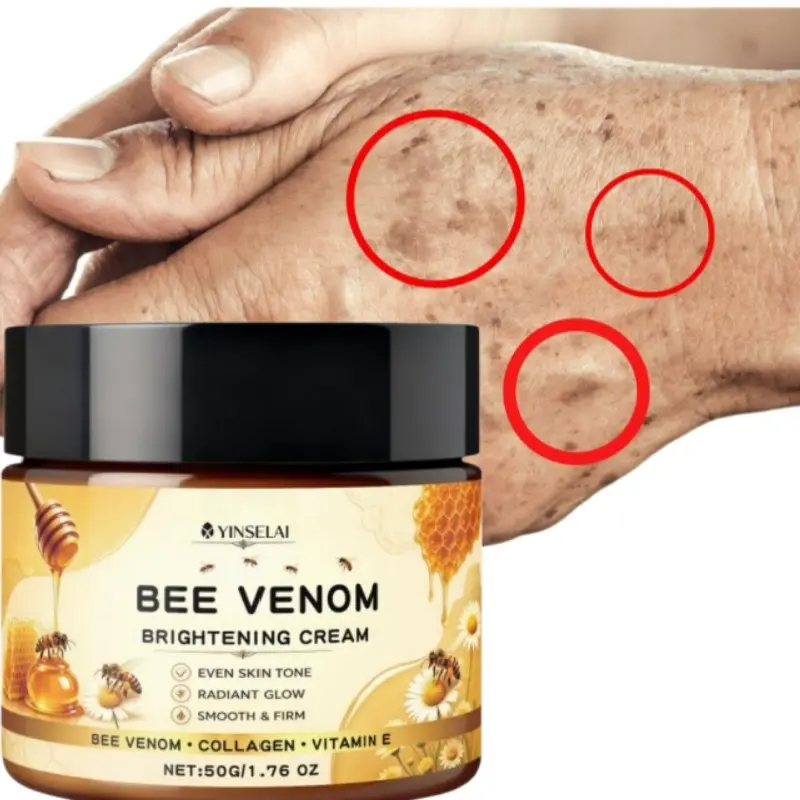 Bee Venom Dark Spot Corrector Cream – Brightening & Firming Moisturizer, Brightening Daily Moisturizer, Evens Skin Tone, Fades Hyperpigmentation & Restores Radiant Glow, 50g
