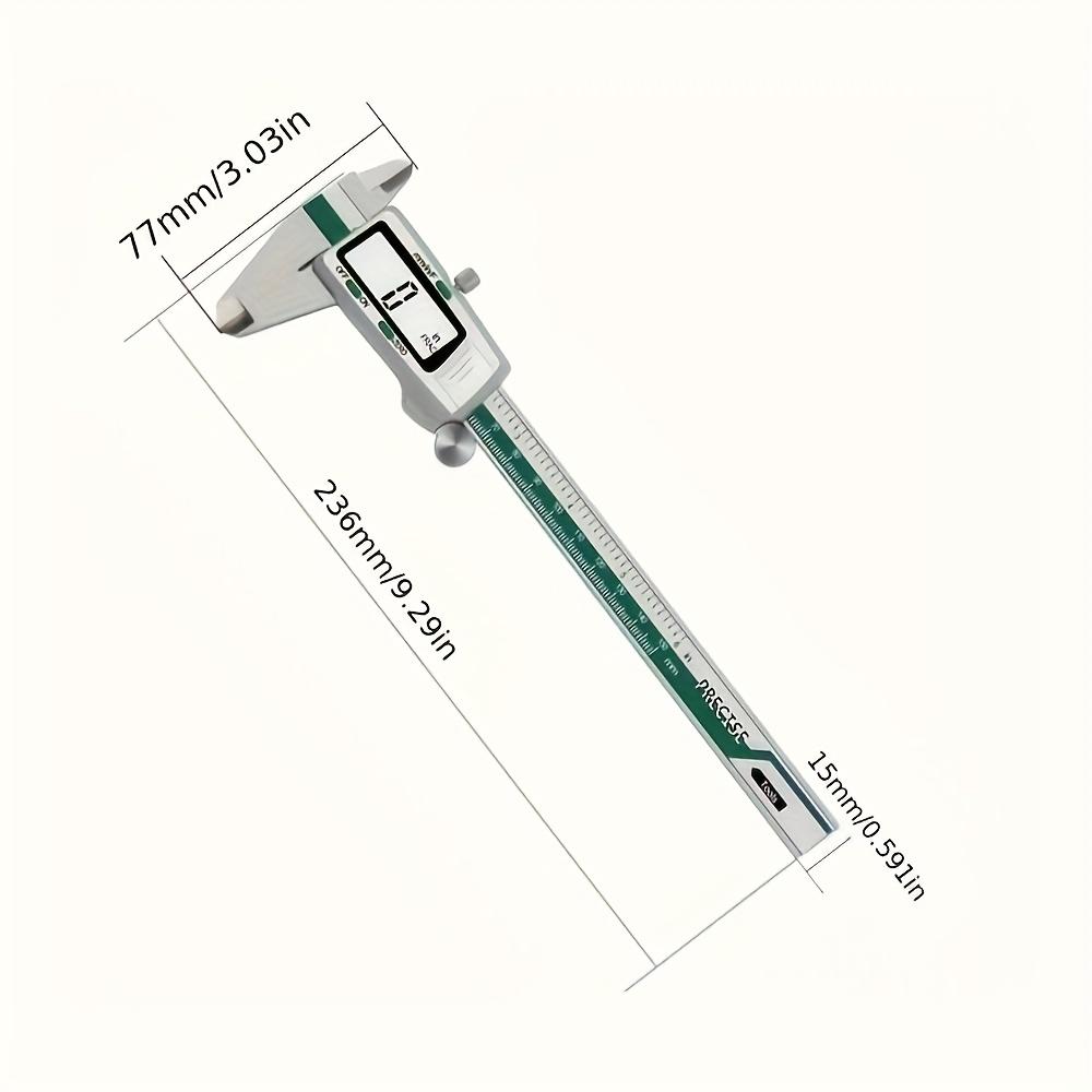 ET50 Digital Caliper 150mm – High Precision Vernier Caliper with 0.01mm Accuracy, Fraction/MM/Inch Conversion, LCD Display, Stainless Steel, Durable Measuring Tool for DIY, Engineering, Workshop, Metalworking, Woodworking, and Home Use