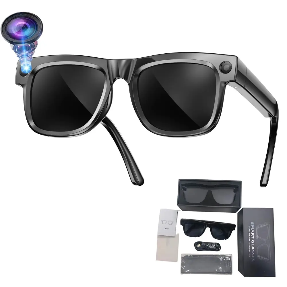 Bluetooth Smart Glasses,8MP Camera,Hands Free Video Recording ,4GB Memory Build-in (No TF Card Need), 290Mah Battery, Bluetooth Calling ,HiFi Audio, Music Playback.AI Real Time Translation