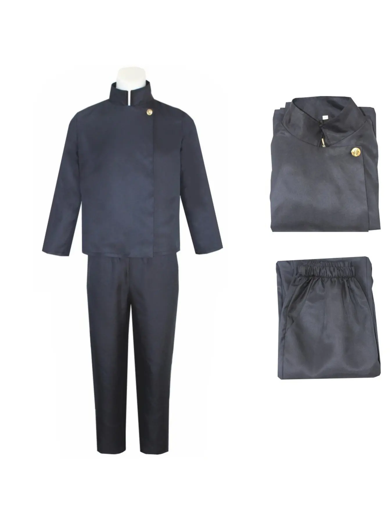 Jujutsu Kaisen Cosplay Costume, Gojo Satoru Uniform, Ultimate Mechanical Maru, Slim-Fit Plain Suit, All Seasons Wear