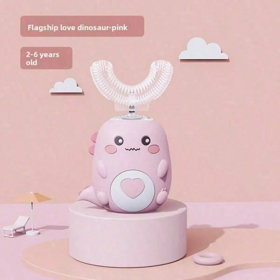 Children's Electric Toothbrush U-Shaped Electric U-Shaped Baby  Silent Toothbrush Over 2-6-12 Years Old Brushing Artifact