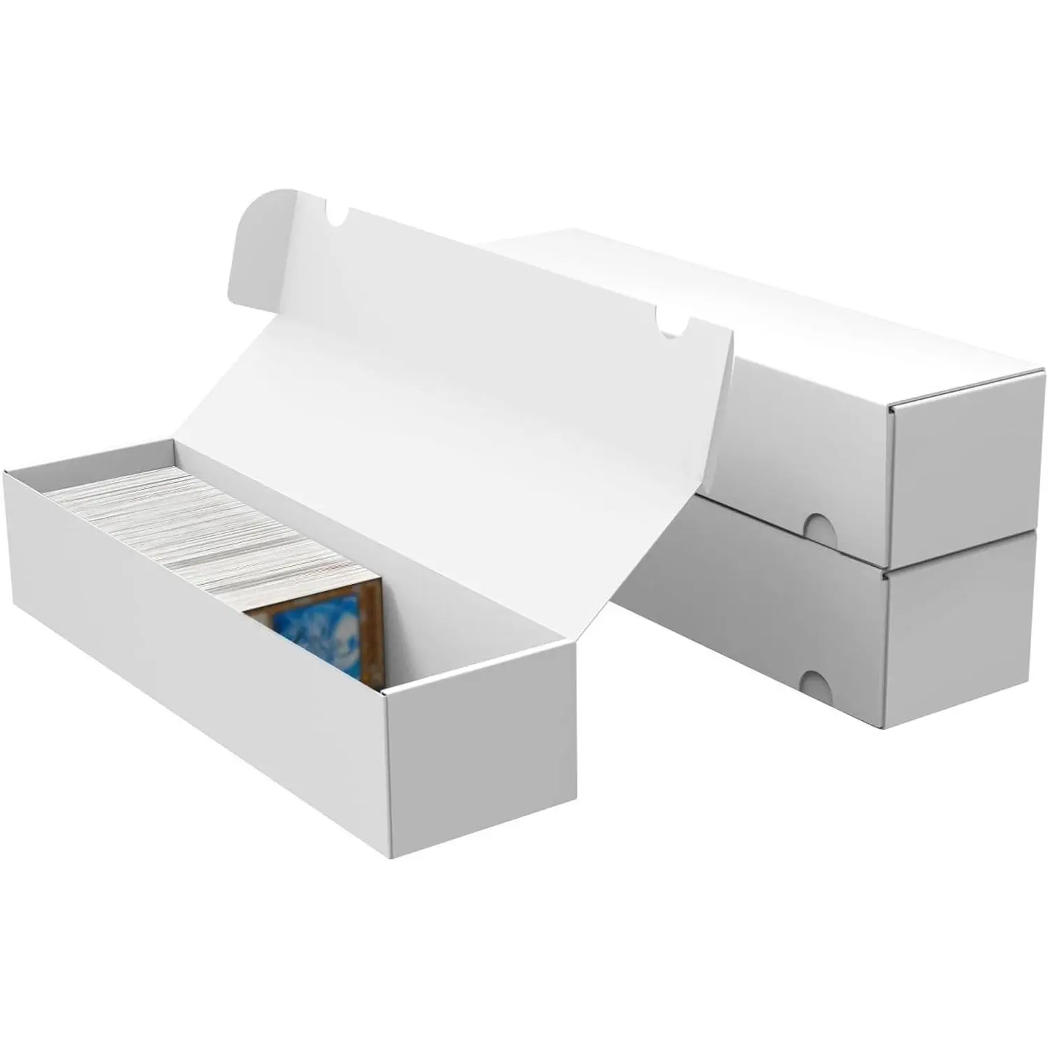 3-Pack 1100 Count White Corrugated Cardboard Trading Card Storage BoxesGift