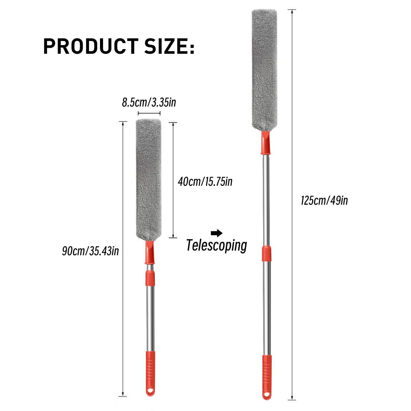 Retractable Dust Cleaning Brush, Long Handle Interior Dust Cleaning Brush, Household Cleaning Tool for Home Living Room Bedroom Sofa Under The Bed