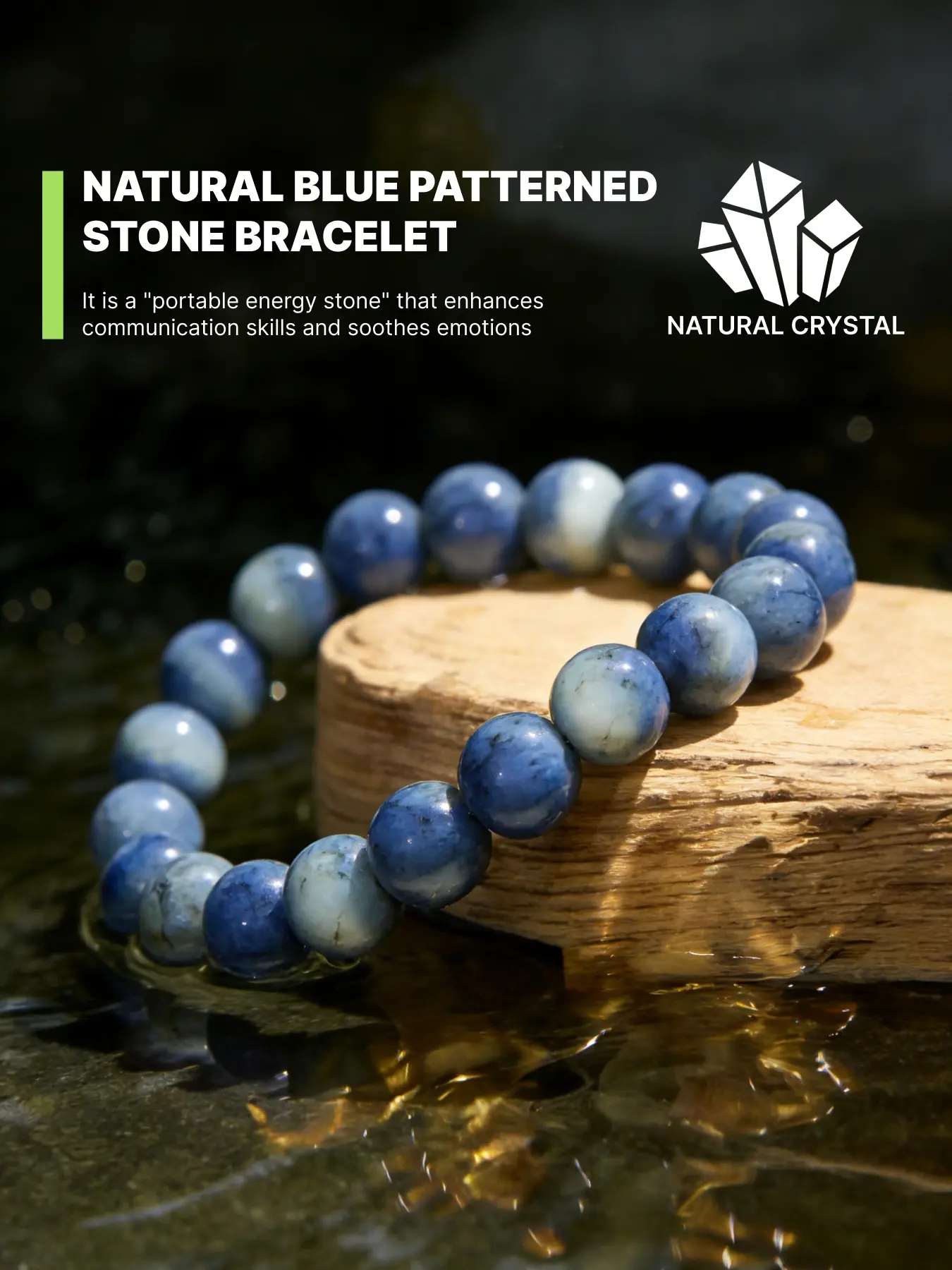 Natural Blue Kyanite Delicate Bracelet  The weave of dense and sparse patterns is entirely natural, with no two pieces exactly alike, like a unique totem drawn by nature. Guides rational planning; handcrafted for personalized stacking / niche fashion, a