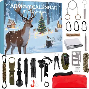 Outdoor Survival Kit Multi-Functional Adventure Gear, Hiking Camping First Aid Fishing Emergency Blind Box, Essential Outdoor Tools Set