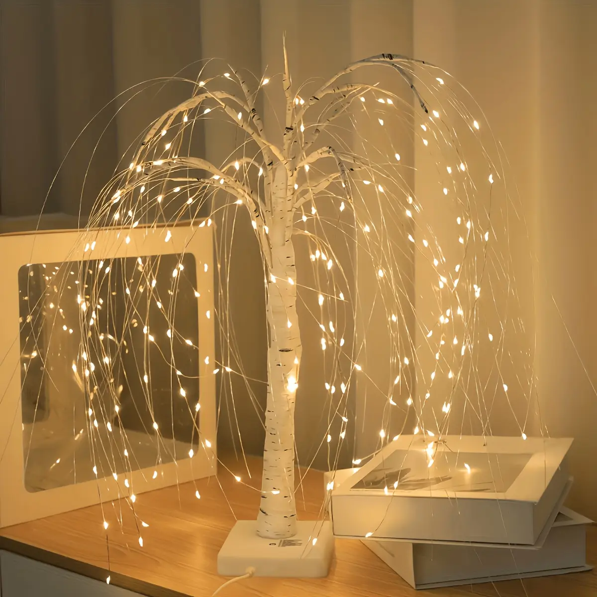 LED Night Light - 192 LED Bulbs, 2Modes, Battery/USB Powered, Ambient Glow, Holiday Gift Ideas for Christmas, Ideal for Home/Patio Use (Batteries Not Included)