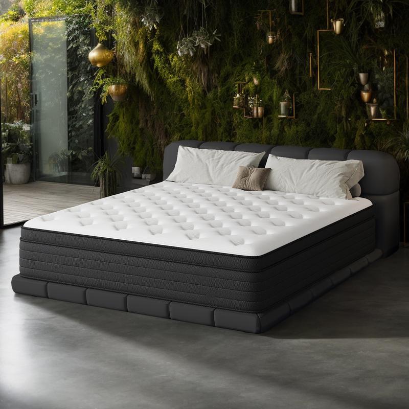 10/12/14 Inch Memory Mattress with Independent Springs, Provides Pressure Relief, Motion Isolation and Firm Edges, Medium Firm, Twin/Full/Queen/King Size