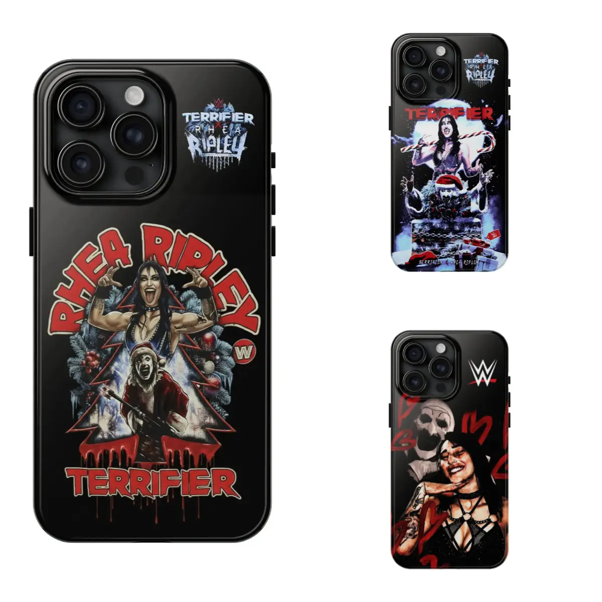 WWE Rhea Ripley & The Joker Dark Collaboration Design Phone Case, Slim Cover Accessories for Multi-Models iPhone 12-17/Samsung S22-26, Delicate, Scratch-Proof, Durable Protective Case for WWE Fans