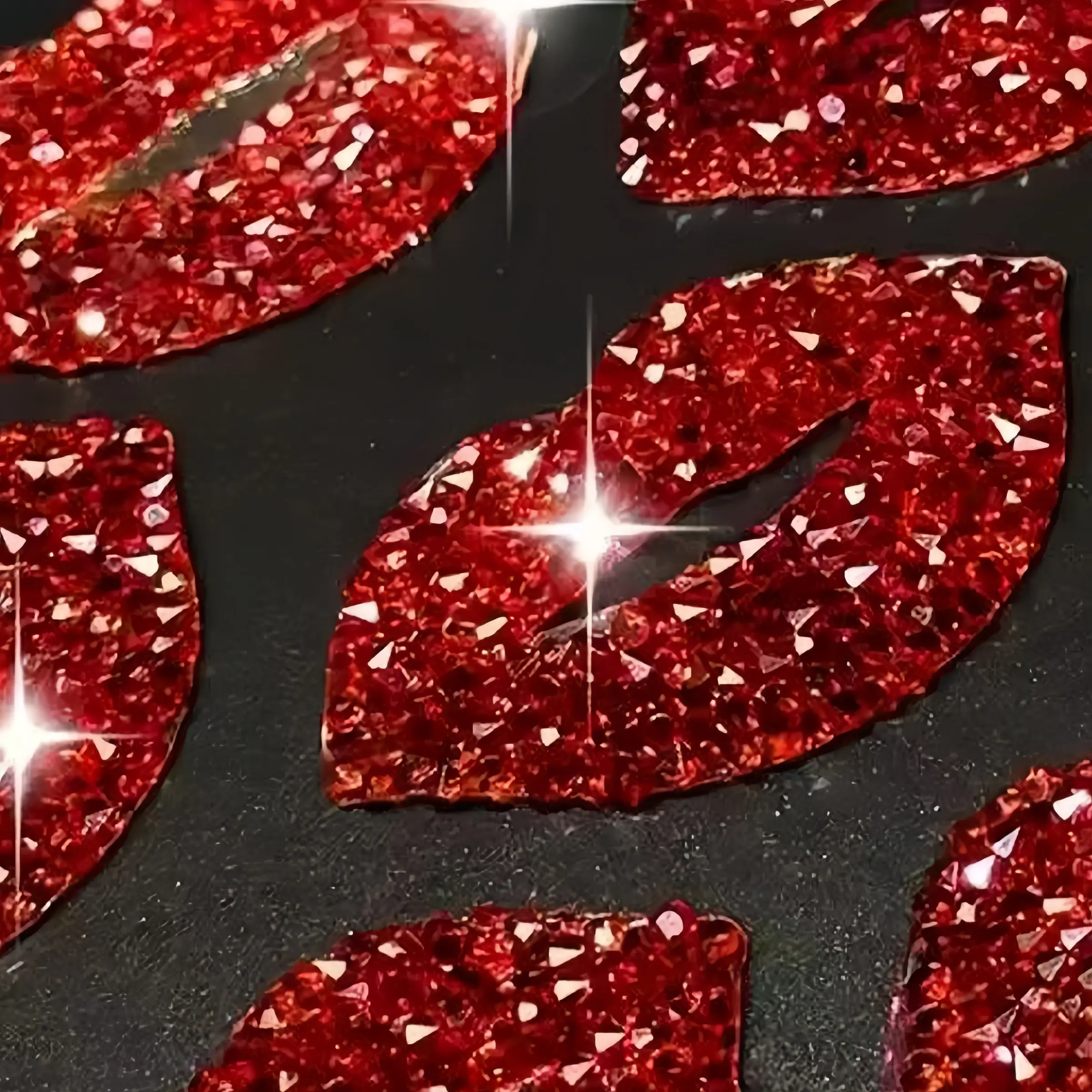 3 Pcs Lip Shape Rhinestone Heat Transfer Stickers, DIY Fashion Accessories, Diy Craft Embellishments for Clothes, Shoes, Jeans, Bags, Hats, Jackets
