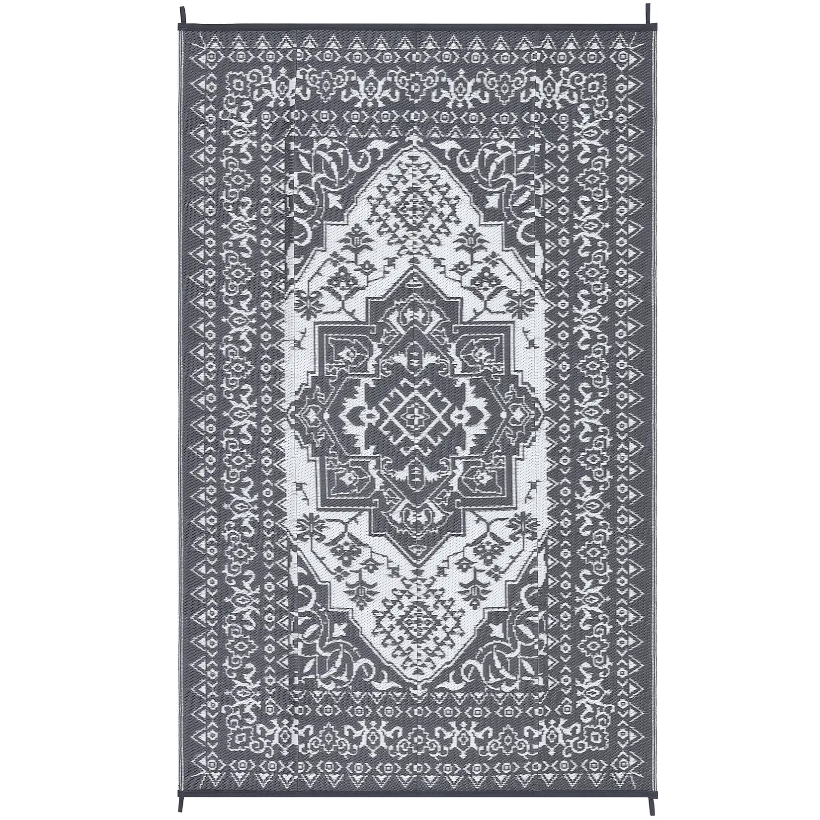 Waterproof Outdoor Rug Reversible Camping Rugs Plastic Straw Rug for Camping RV Mat Outside Vintage Medallion Indoor Outdoor Carpet for Porch Deck Backyard Balcony Picnic