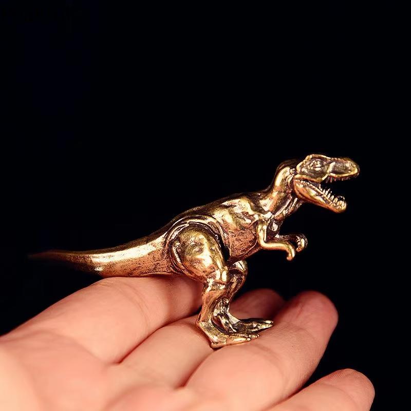 Solid Brass Tyrannosaurus Rex Statue – Handcrafted Jurassic Dinosaur Ornament, Realistic Animal Figurine, Great Gift for Dinosaur Fans, Ideal for Home Decor, Office & Gift Ideas