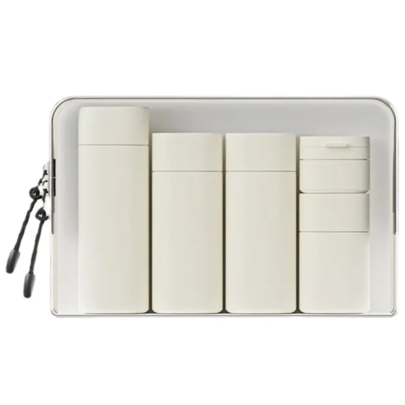 5pcs Travel Cream Dispenser Bottles Set Travel Bottles Toiletry Containers Set, Travel Essentials