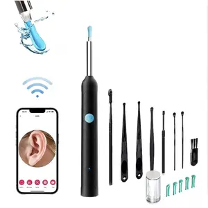 Ear Wax Removal, Ear Cleaning kit with 1296P Camera, Ear Camera, Earwax Remover Tool for iPhone, iPad & Android, Ear Cleaner Earwax Removal Kit Black removal tool set was toolkit earpick wax removal tool wireless clean gentle pick remival wide angle