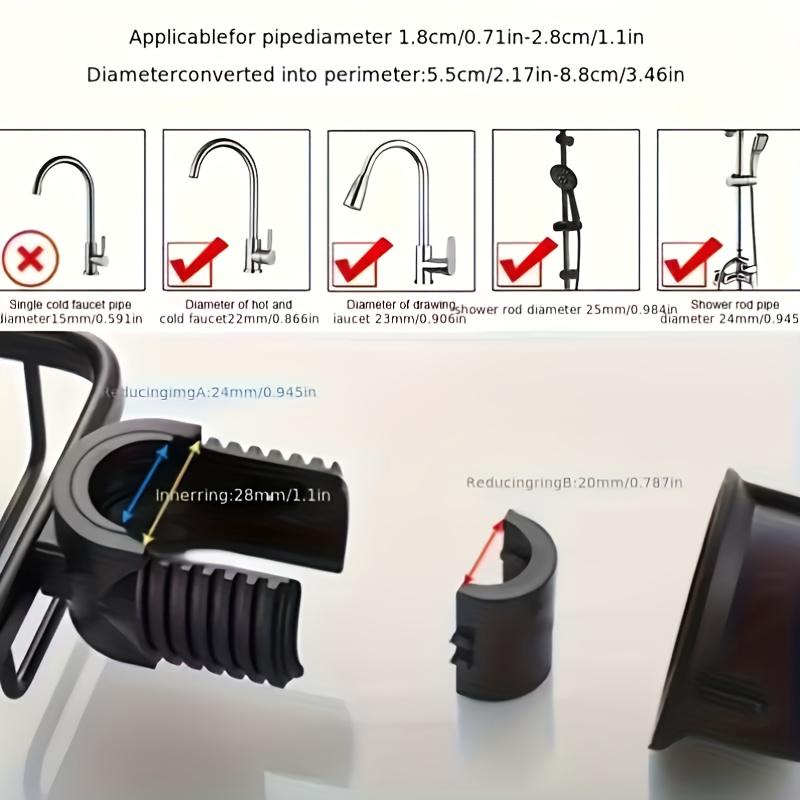 2-Pack Space-Saving Wall-Mounted Shower Caddy - Heavy-Duty Aluminum Storage Rack for Bathroom and Kitchen with Multiple Hooks, Modern Stylish Design, Shelf, Shower Organizer, Rust-Proof Material