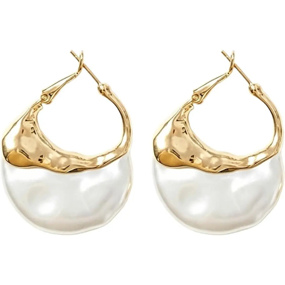 Synthetic Big Dangle Earrings - Single Pair Elegant Costume Jewelry Accessories for Special Events & Daily Wear, Unisex