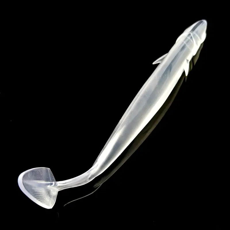 3pc Flexible TPE T-Tail Saltwater Fishing Lures, 6.10in/.25oz Luminous Floating Soft Baits with Realistic Wing Fins for Shore & Kayak Fishing, Luminous Floating Soft Lures, 6.10In Length, Floating Lure