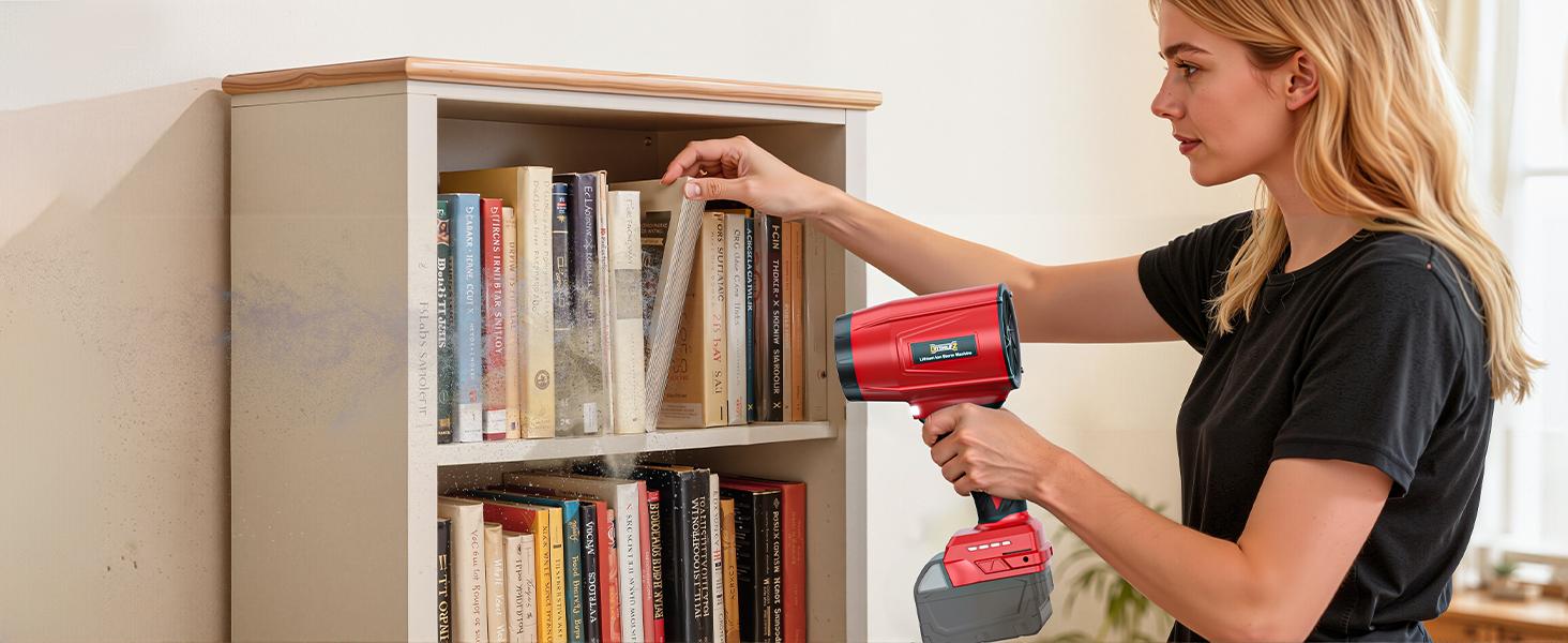 800,000RPM Leaf Blower Compatible with (Tool Only), Brushless Motor, Speed, Lightweight Blower for Car,, (Battery)