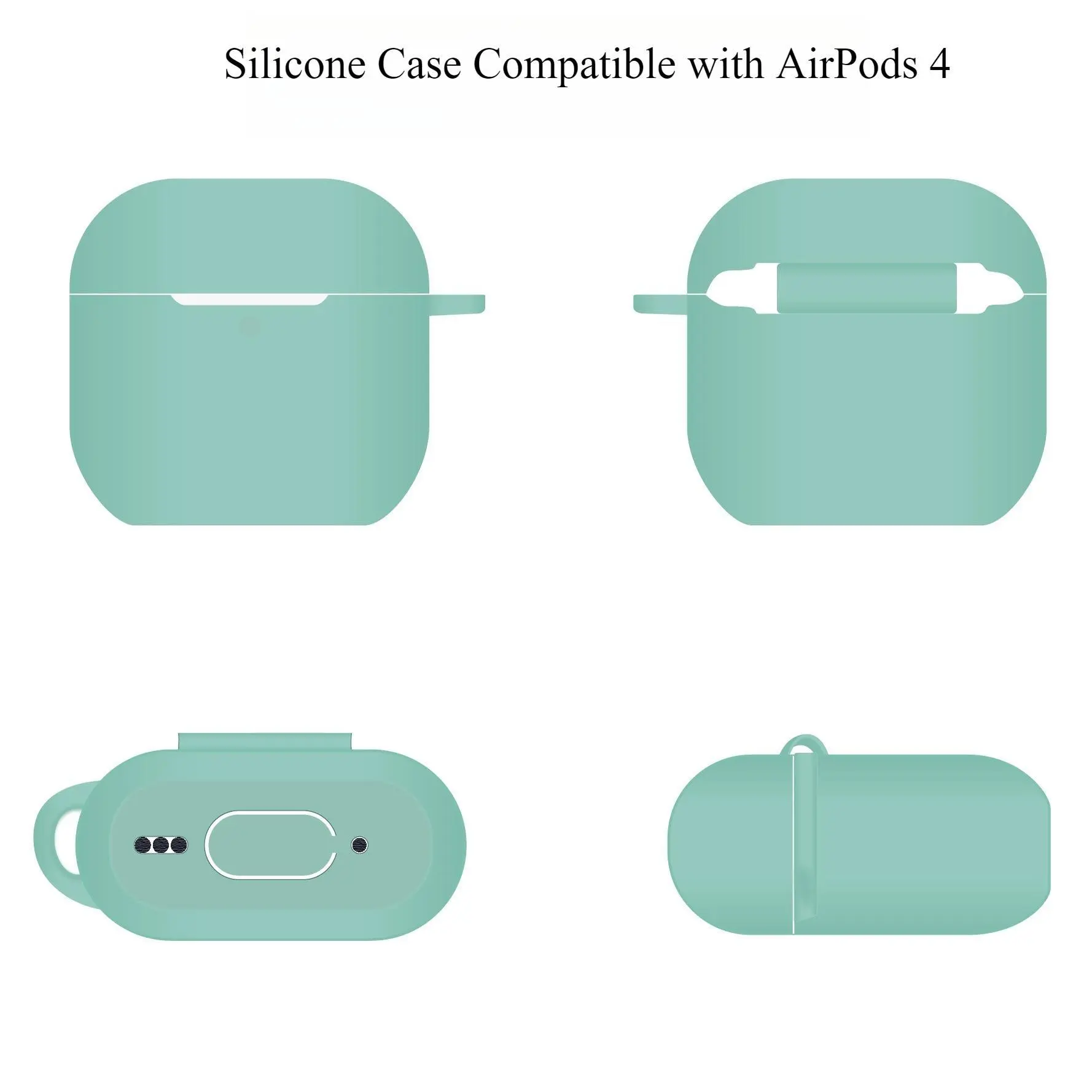 Thick Silicone Shockproof Bluetooth Earbuds Case, Heavy Duty Full Body Anti Drop Protective Cover with Carabiner, Running Sport Earbud Shell