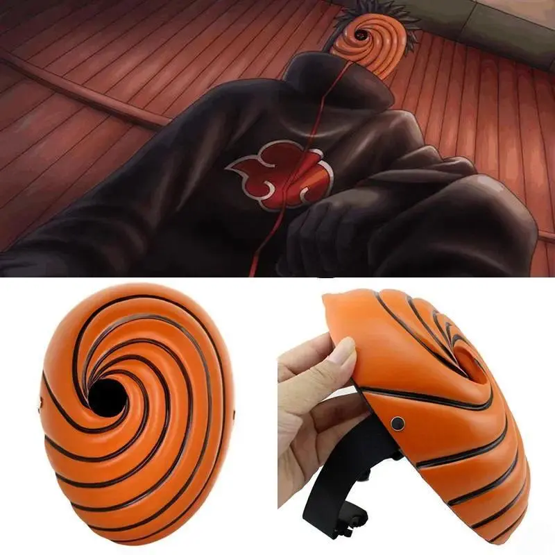 Japan Anime Cartoons Unisex Tobi Obito Akatsuki Ninja Madara Masquerade Cosplay Full Face Resin Party Mask  mask