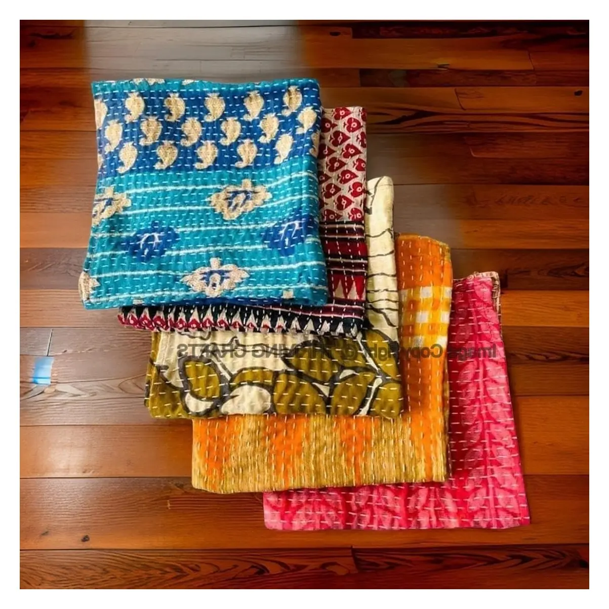 Wholesale Lot of 10 Pcs Vintage Kantha Napkin Kitchen Towels Table Decor Napkins 100% Cotton Handmade Napkins 16X16 Inch Printed Home Decor Bohemian Kantha NapkinGift