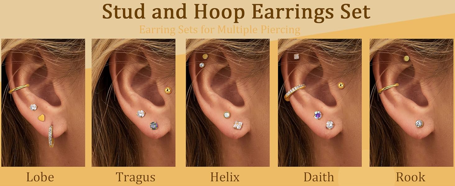 LOLIAS Hypoallergenic Surgical Steel Earrings for Sensitive Ears-20G Flat Back Earrings for Women Men-Small Stainless Steel Earrings Studs Hoop Cartilage Earring Opal Ball CZ Flatback Earrings LOLIAS Hypoallergenic Surgical Steel Earrings for Sensitive Ears-20G Flat Back Earrings for Women Men-Small Stainless Steel Earrings Studs Hoop Cartilage Earring Opal Ball CZ Flatback Earrings