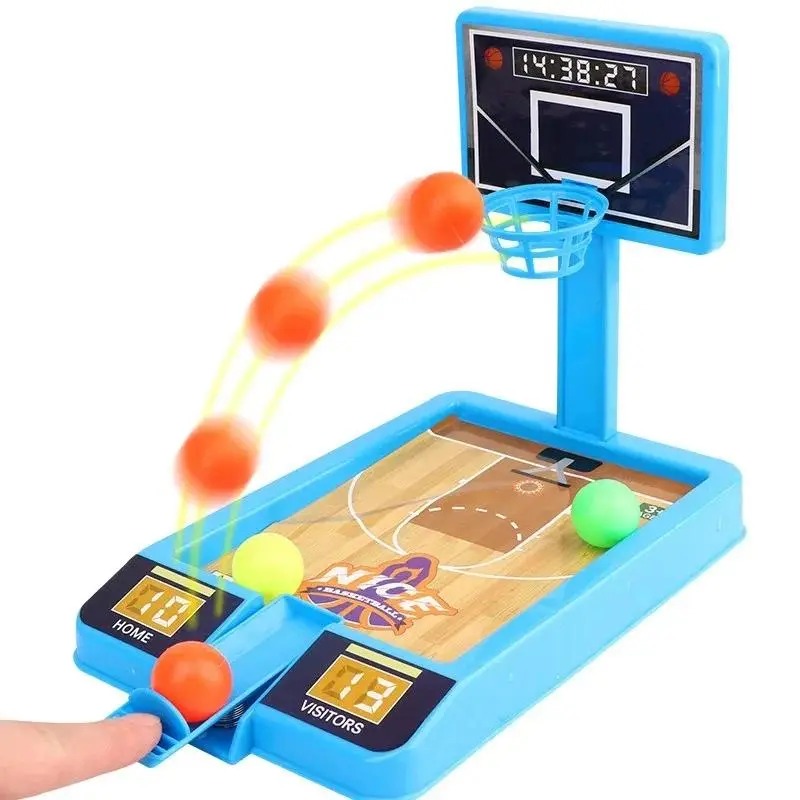 Unisex Kids Desktop Mini Finger Basketball Shooting Machine - 1pc Random Color Classic & Novelty Stress Relief Toy for Sports Learning, Outdoor Interactive Play