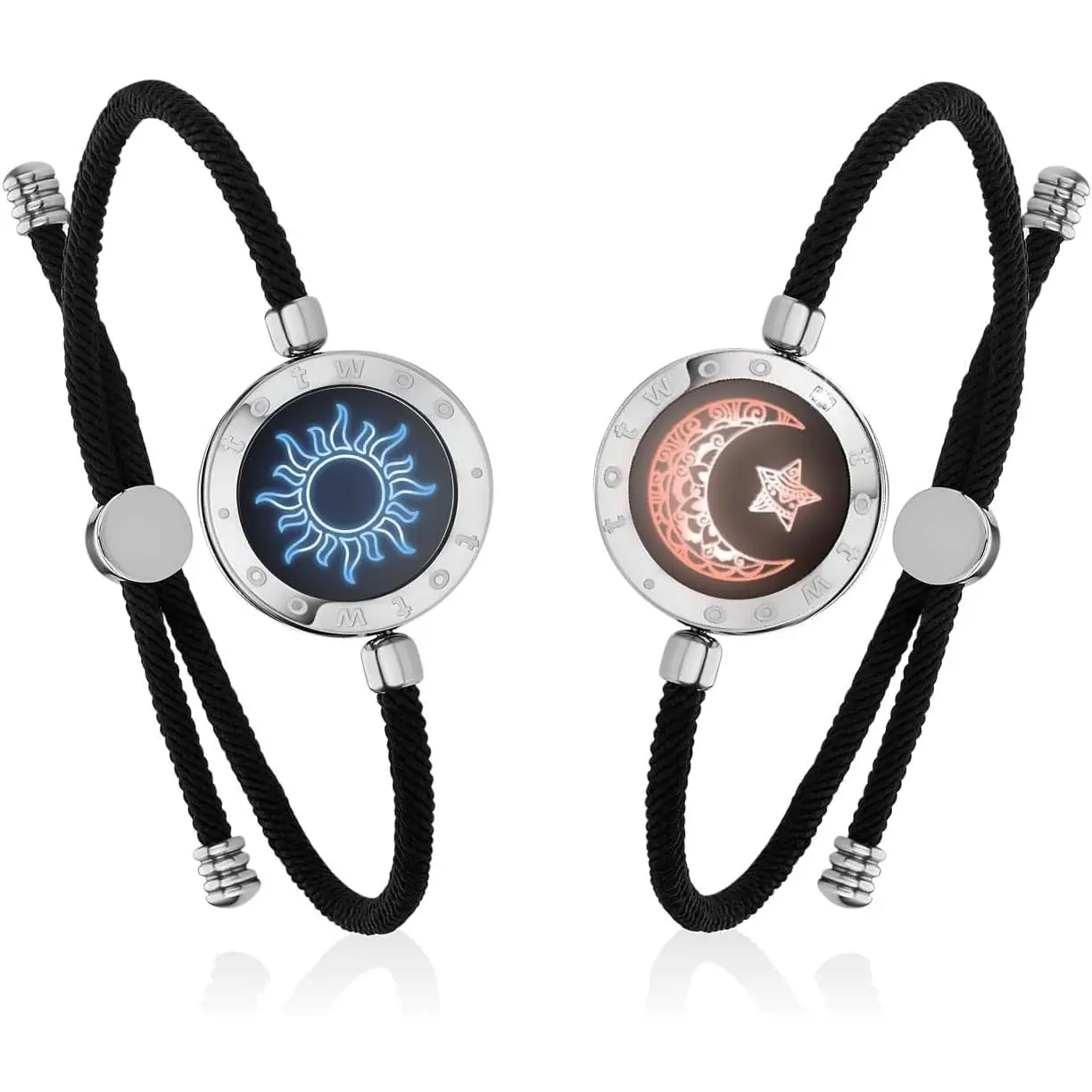 Long Distance  Bracelets for Couples,  Light & Vibration