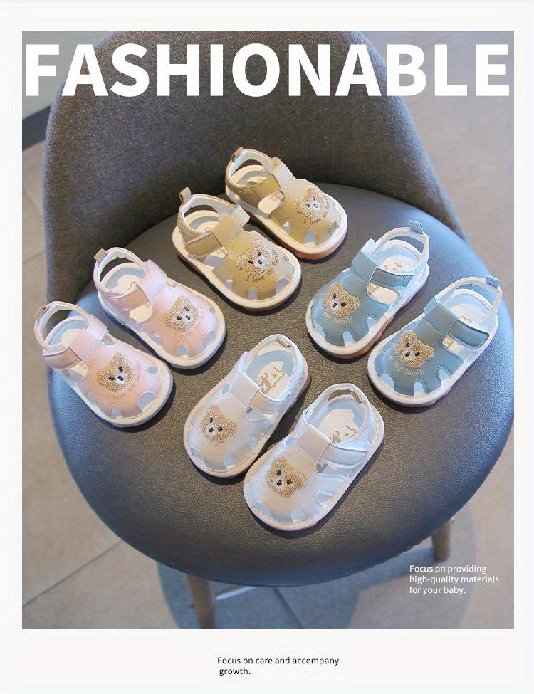 Summer Baby Toddler Shoes Children's Squeaky Soft Sole Covered Toe Sandals