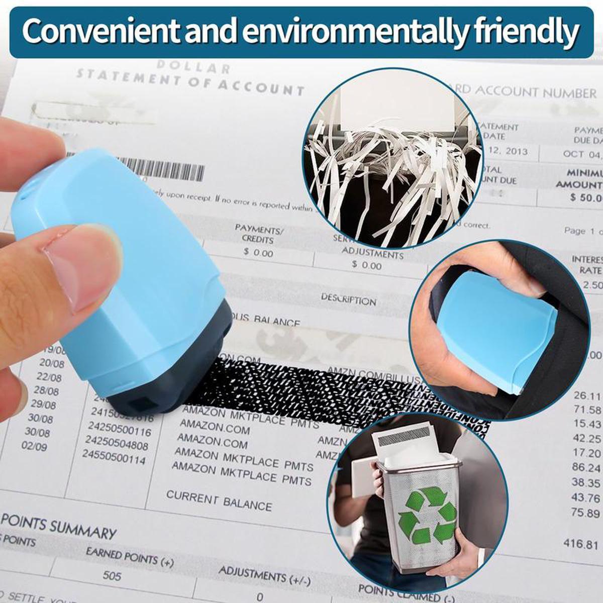 Identity Theft Protection Roller Stamp for Prevent Address Leakage, 1 Count Confidential Roller Stamp, Anti Theft, Privacy & Security Stamp, Designed for ID Blackout Security, Hiding Sensitive Information