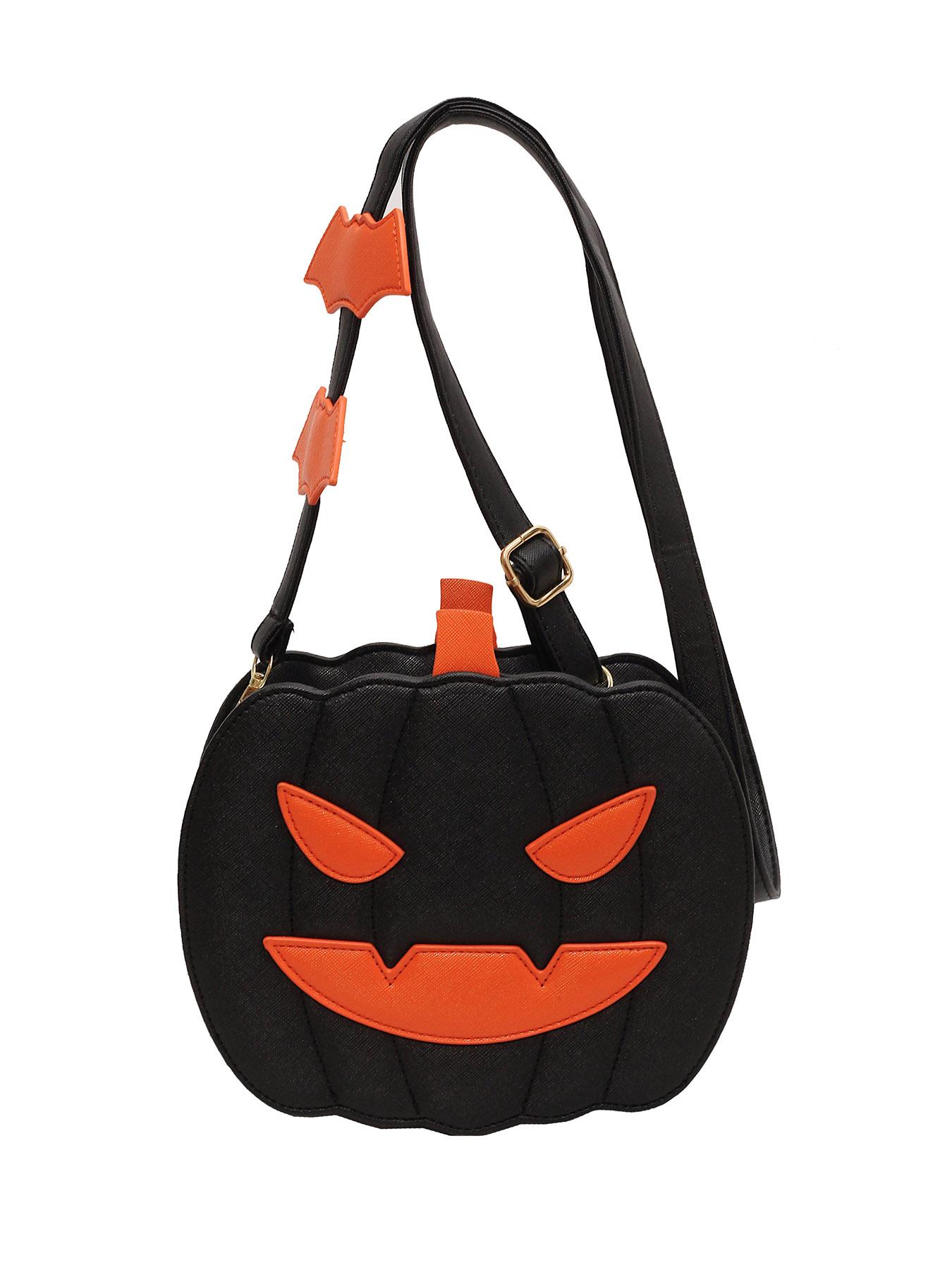 Halloween pumpkin shaped women's crossbody bag shoulder bag, simple and personalized niche holiday bag, pumpkin head women's bag with design sense, cute cartoon bag, suitable for Halloween use or as a gift for friends.