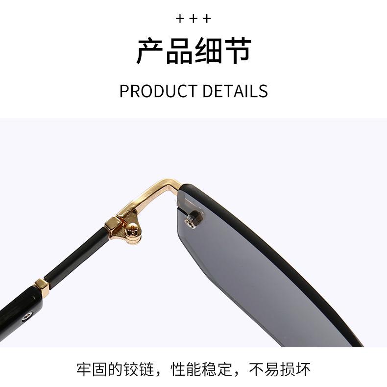 New Frameless Fashion Sunglasses European and American Trendy Cut Edge Sunglasses Personality Jelly Color Sunglasses Frameless Sunglasses Retro Vintage Sunglasses for Women Polarized Driving Sunglasses Trendy Sunglasses UV400 Protection
