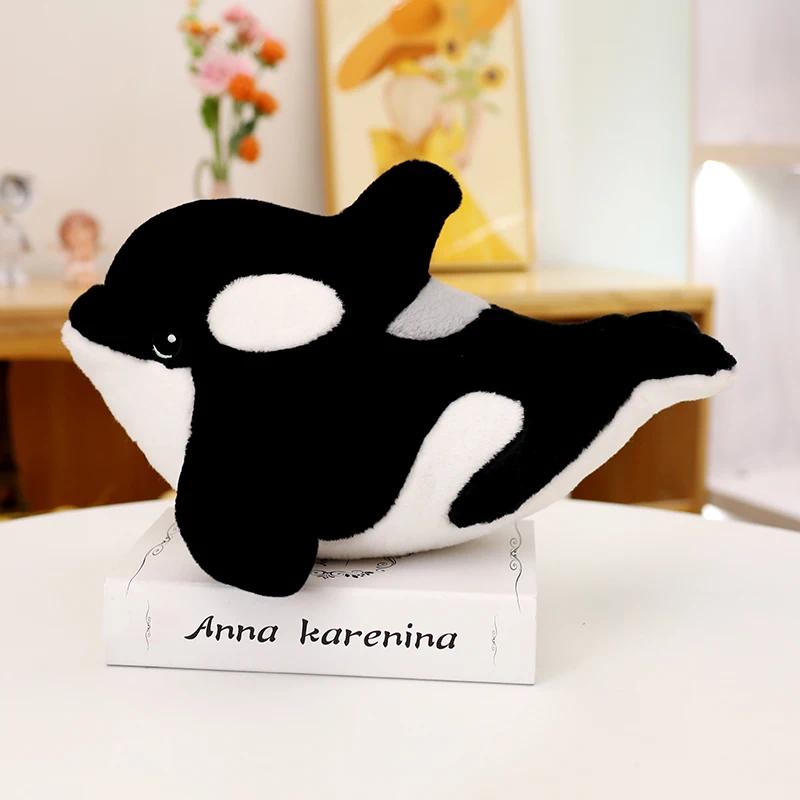 Lifelike Killer Whale Plush Toys Stuffed Orcinus Orca Fish Doll Cute Shark Cartoon Soft Sleep Pillow Kids Girls Baby Gift